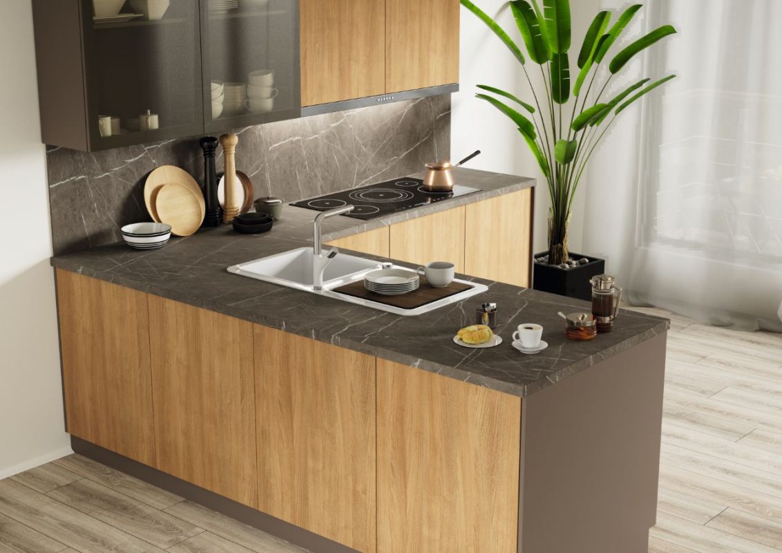 Encimeras laminadas en color oscuro