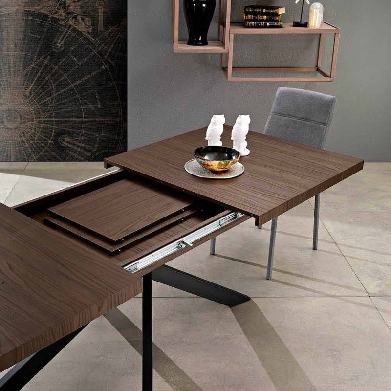 Mesa extensible marron