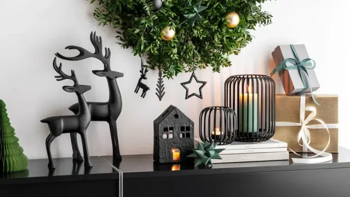 Decoracion navideña negro